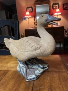 Vintage 1980-1990 Chinese Shiwan Duck Statues 9"x9" Porcelain - Picture 1 of 10