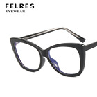 Tr90 Cat Eyes Anti Blue Light Eyeglasses For Women Clear Lens Glasses Frames