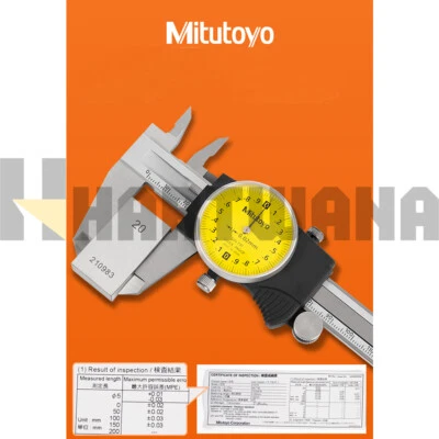 Dial Caliper Stainless SHOCKPROOF 0.02mm Japan Mitutoyo Genuine 0-150mm - Image 1 of 4
