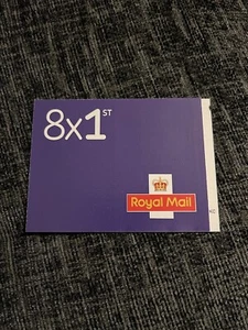 Book of 1st First Class Royal Mail stamps x 8 - New Style With Barcodes - Picture 1 of 1