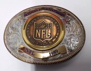 Seattle Seahawks NFL Buckle Member Club 1989 Original Case Montana Silversmiths - Picture 1 of 6