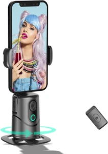 Auto Face Tracking Phone Holder No App Required 360 Rotation Camera Stand Remote - Photo 1 sur 1