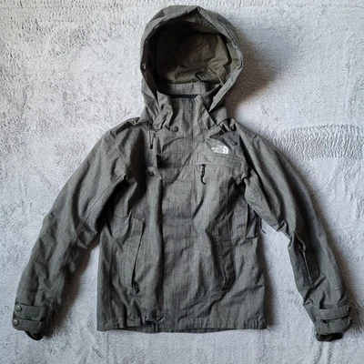 The North Face Hyvent 夹克女式 XS 灰色 RECCO 滑雪板可拆卸罩 — 第 1/4 张图片