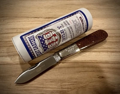GEC Great Eastern Cutlery #86 Boom Town Barlow 862125SS Brown Burlap Micarta - Imagem 1 de 4