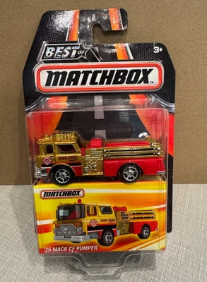 Camión de bomberos bomba Mack CF '75 serie Matchbox - con bandas de rodadura de goma Foto 1 de 4