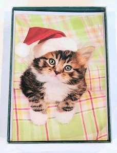 New American Greetings Kitty Cat Christmas Greeting Cards 1 Box/16 w/ Envelopes - Picture 1 of 6