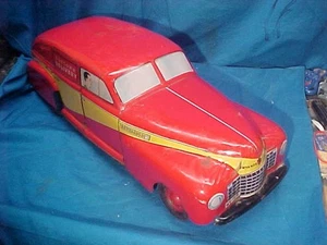 1940s WYANDOTTE Tin Litho TOY TOWN DELIVERY Toy CAR Excellent 21" - Picture 1 of 7