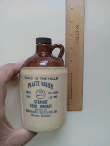 Vintage McCormick Platte Valley Straight Corn Whiskey Brocca Weston, MO vuoto, 7" - Foto 1 di 9
