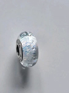 Chamilia silver 925 White Radiance Cz Murano bracelet charm bead - Picture 1 of 2