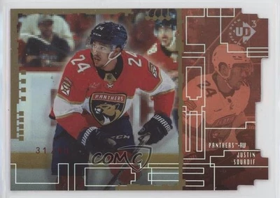 2023 Upper Deck Extended Series 1998-99 UD3 Red 31/50 Justin Sourdif Rookie RC - Image 1 of 3
