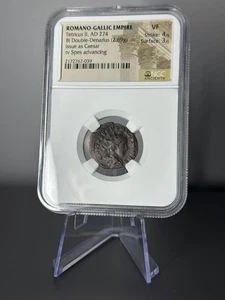 ROMANO-GALLIC EMPIRE - TETRICUS II AD 274 - BI DOUBLE DENARIUS - NGC VF - Picture 1 of 2