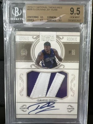 2010-11 National Treasures DeMarcus Cousins Rookie Auto RC /99 BGS 9.5 10 Au S - Image 1 of 2