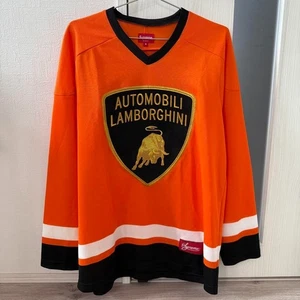 Supreme Automobili Lamborghini Hockey Jersey SS20 Orange Size M MINT! - Picture 1 of 3