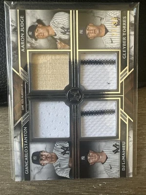 2022 年 Topps 博物馆收藏四玩家主要作品四件遗物洋基队 /99 — 第 1/2 张图片
