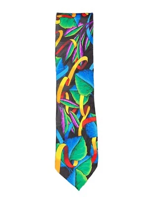 Corbata RUSH LIMBAUGH No Boundaries Para Hombre 100% Seda EE. UU. FLORAL Multicolor Usada en Excelente Condición Foto 1 de 4