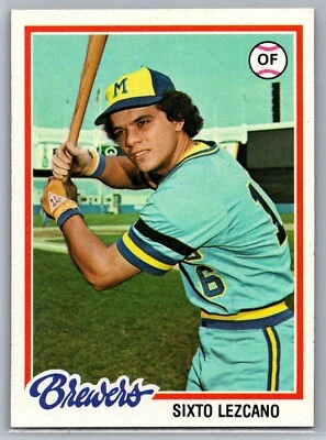 1978 Topps #595 Sixto Lezcano EX-Vintage Stock Milwaukee Brewers - Image 1 of 2