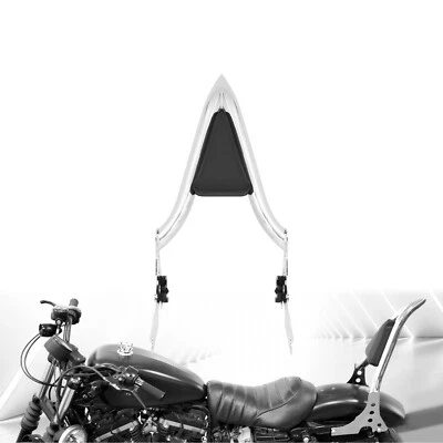 Chrome Passenger Backrest Sissy Bar For Harley Sportster Iron 883 1200 48 72 04+ - Image 1 of 4