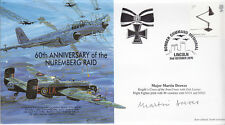MF11 Nuremberg Raid Halifax Bf110 RAF cover signed Luftwaffe ace DREWES KC