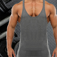 Mens Gym Vest Stringer Bodybuilding Muscle Stringer Tank Top Weightlifting Vest