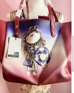 Love Moschino Red Nautical Girl Tote Handbag Too Cute! **RARE** VINTAGE FIND! - Picture 1 of 4