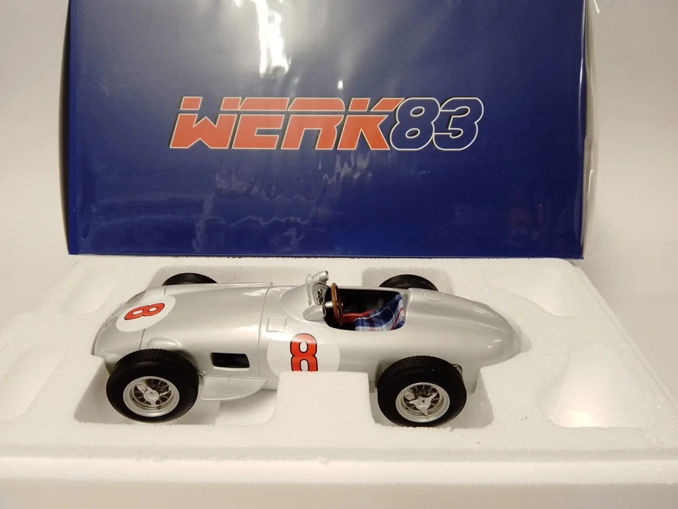 Werk83 Mercedes W196 #8 J.M. Fangio World Champion 1955 Dutch GP 1/18 W1801803 - Immagine 1 di 3