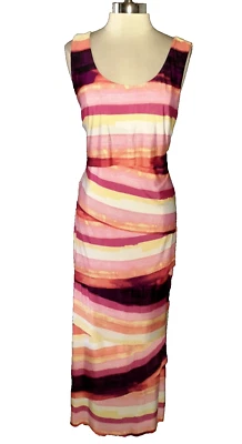 Maxi Vestido R&M RICHARDS Talla Grande 14W 16W Negro Púrpura Rosa Sin Mangas Elástico Foto 1 de 4