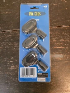 Samson MC1 Microphone Clips (3 Pack) New Unopened Black Screw Base SAMC1 - Picture 1 of 2