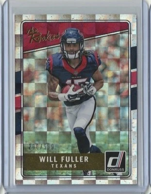 Will Fuller 2016 Donruss - The Rookies/999 #21 Houston Texans RC Foto 1 de 2