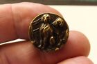 Vintage Metal Button A Study Of Two Dogs  2Cms (3197)
