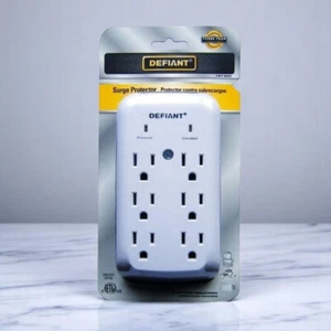 Protector contra sobretensiones 6 salidas montaje en pared 15A 125V 1875W para pequeños electrodomésticos dispositivos - Imagen 1 de 3