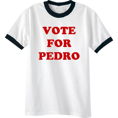 Vote for Pedro Short Sleeve Ringer T-Shirt - Adult Small - 4XL - Free Shipping - Image 1 of 4