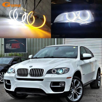 Anillos halo ojos ángel LED ultra brillantes para BMW X6 E71 E72 2008-2012 2013 2014 Foto 1 de 4