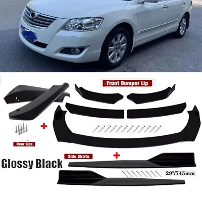 For Toyota Camry 2007-2009 Front Bumper Spoiler Splitters +Side Skirt+Rear Lip - Изображение 1 из 4