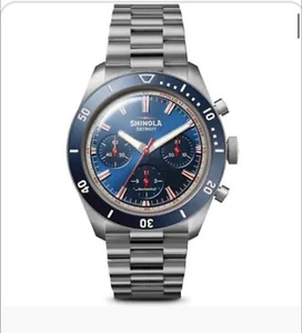 Shinola Mooncraft Monster Chrono 43mm Blue Dial Titanium Watch S0120279028 - Picture 1 of 1