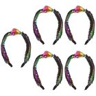 5 Pack Knotted Headbands Miss European American