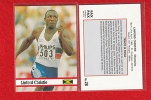 1993 Fax Pax Linford Christie Track & Field Jamaica #28 - Picture 1 of 1