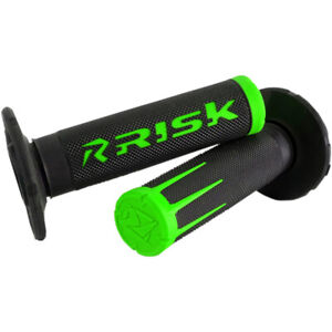 Risk Racing FUSION 2.0 Motocross Grips with Fusion Bonding System (Green) 00286