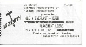 RARE / TICKET BILLET CONCERT - HOLE ( NIRVANA ) : LIVE A PARIS ( FRANCE ) 1999 - Bild 1 von 2