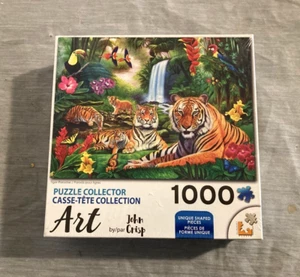 Puzzle Collector Art 1000 Piece Puzzle - Tiger Paradise - John Crisp - Picture 1 of 2