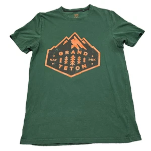 Next Grand Teton National Park T Shirt Adult Medium Green Short Sleeve Tee - Picture 1 of 9