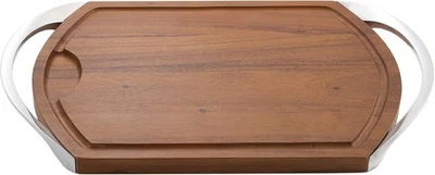 Estación de tallado y servicio Nambé-Tablero de talla de madera de acacia 14,5" L x 14,5" W x 2" Th Foto 1 de 2