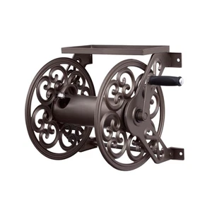 Liberty Garden 708 dekorative Gartenschlauchtrommel aus Stahl zur Wandhalterung, hält 125 Fuß... - Bild 1 von 7