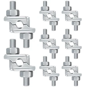8 Pcs Wire Rope Fist Grip 1/2" Double Clamp Forged Hot Dip Galvanized, Wire R... - Bild 1 von 6