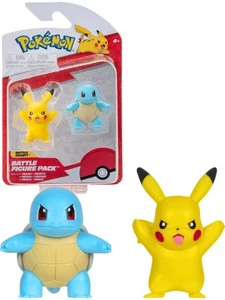 Pokemon Caja 2 Mini Figura 5cm Pikachu Y Squirtle Originales Batalla Figura Pack - Imagen 1 de 3