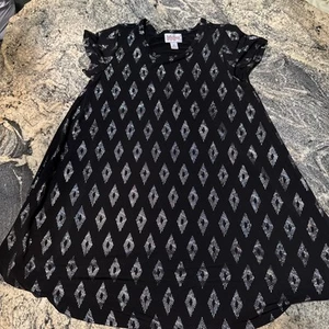 Luluaroe Dress Size 8 Kids Black Silver - Picture 1 of 4