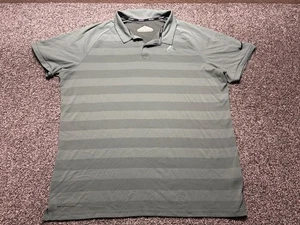 Nike Zonal Cooling Polo Shirt Mens XL Green Striped Performance AH8467 - Picture 1 of 11