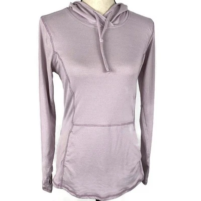 RBX Performance Athletic Top Pink Purple Micro Striped Hooded Womens Sz Small - Image 1 of 4