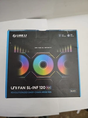Lian Li UNI Fan SL-Infinity 120 ARGB 120mm Case Fan Triple Pack - UF-SLIN120-3B - Image 1 of 4