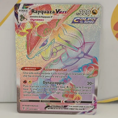 Rayquaza VMAX Hyper 217/203 Evoluzioni Eteree - Carta Pokémon ITALIANO NM - Immagine 1 di 4