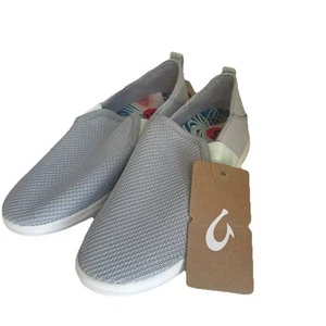 Zapatos OluKai para mujer talla 8,5 gris pálido musgo pálido Hale'iwa sin cordones nuevos con etiquetas - Imagen 1 de 6